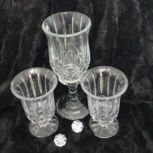 3 decorative candle pieces.